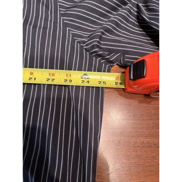 Men’s Forsyth of Canada 100% Cotton Black Gray Stripe Sleeve Shirt Large - Picture 4 of 4